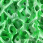 green abstract painting
